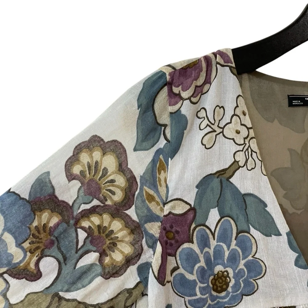 Zara‎ Trafaluc Collection Boho Floral Mini Tunic Dress - Picture 5 of 14